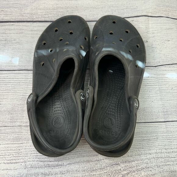Crocs Ralen Lined Black Slide on Clogs Men Size 7 Women Size 9 - Picture 3 of 7